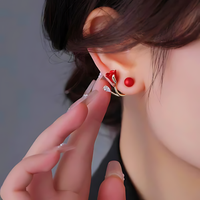 ARETES Elegantes Perla deTulipán