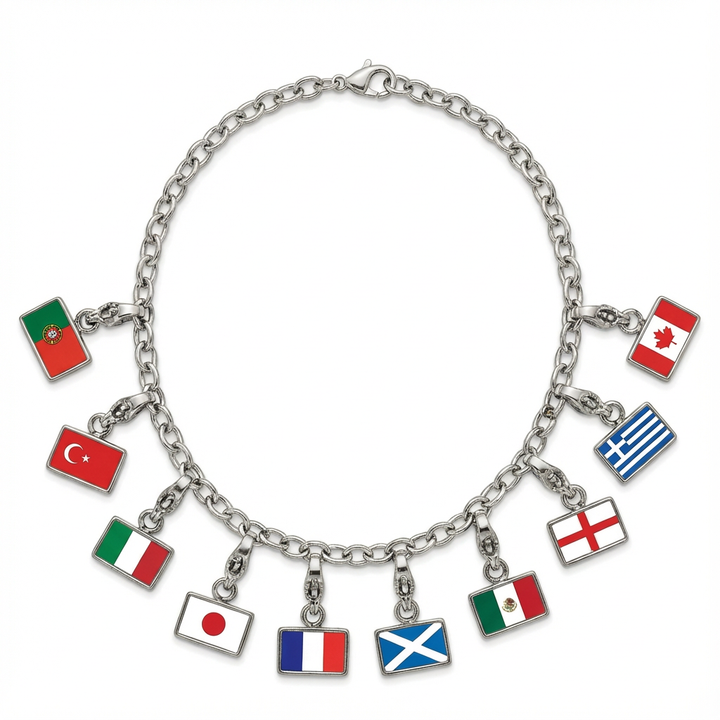 Dijes de Bandera para pulsera