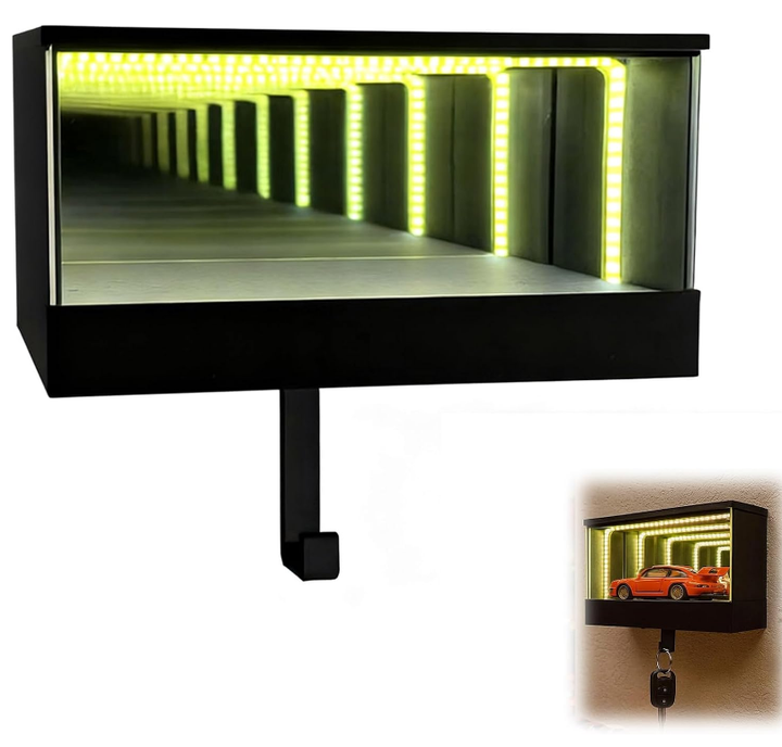 Soporte de Pared 3D para Llaves de Coche con Espejo Infinito