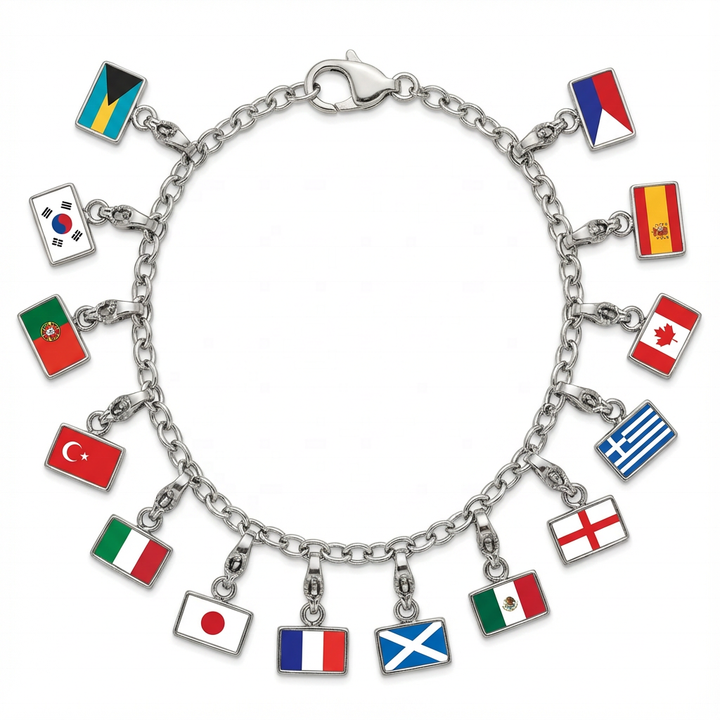Dijes de Bandera para pulsera