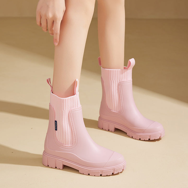 Botas de Lluvia de PVC Impermeables y Antideslizante