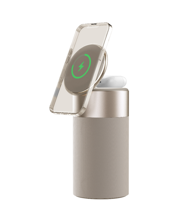 Altavoz BT portátil popular Cargador de imán de luz nocturna 3 en 1