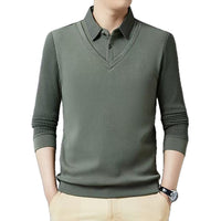 Conjunto de camisa de cuello a rayas
