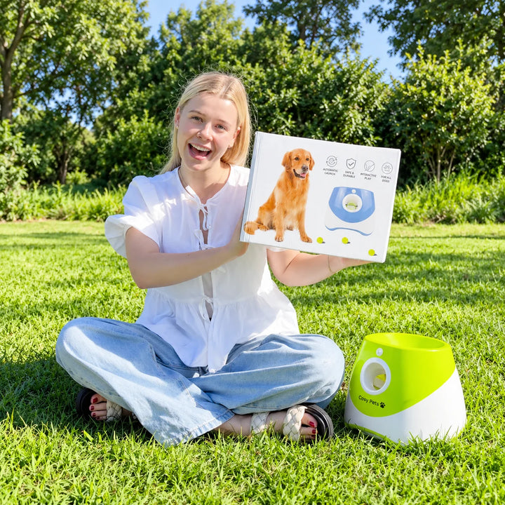 Lanzador automático de pelotas para perros