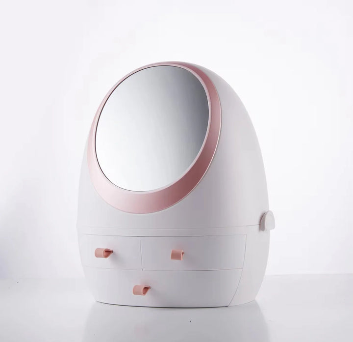 Organizador de maquillaje Flamingueo con luz LED y espejo