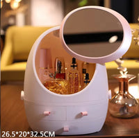 Organizador de maquillaje Flamingueo con luz LED y espejo