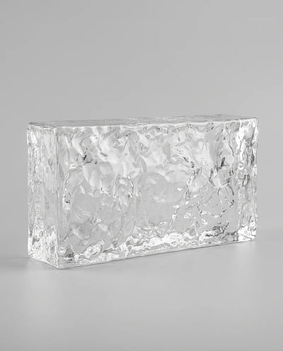 Ladrillo de vidrio macizo – Textura de hielo