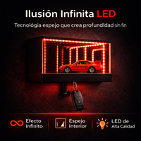 Soporte de Pared 3D para Llaves de Coche con Espejo Infinito