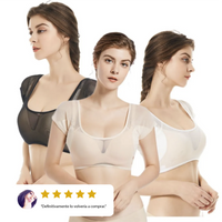 Camiseta Deportiva de Malla Elástica para Mujer