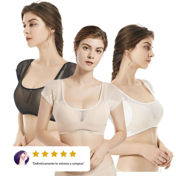 Camiseta Deportiva de Malla Elástica para Mujer