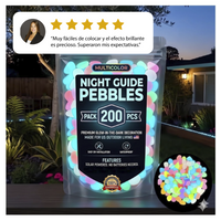 Piedras de jardín coloridas que brillan en la oscuridad