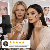 Set de brochas de maquillaje 4 en 1 con mango magnético