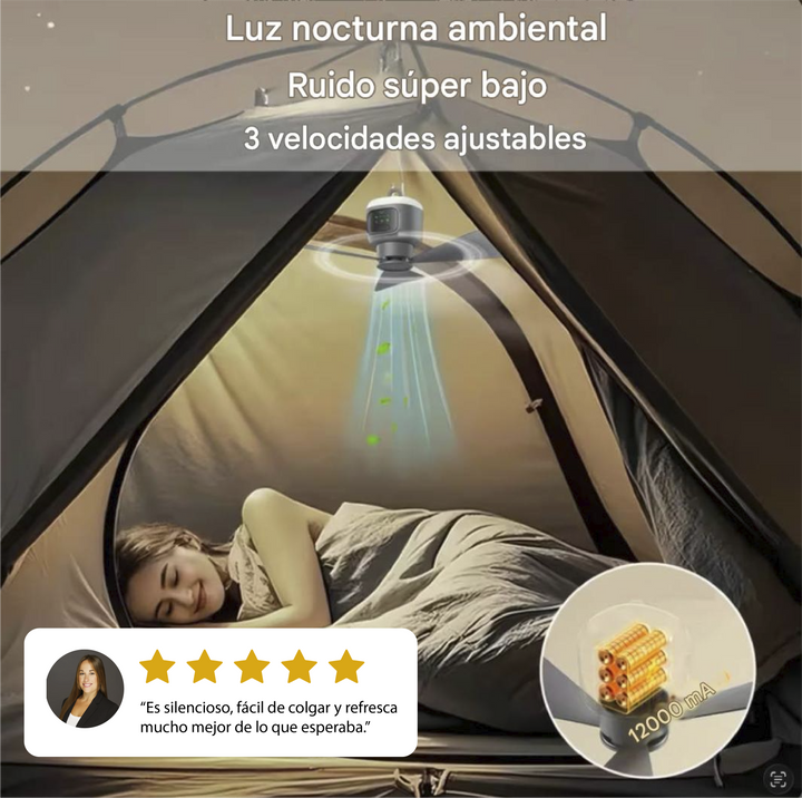 Mini ventilador de techo portátil