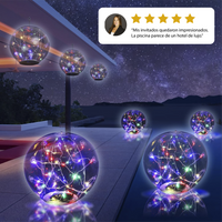 Luces flotantes para piscina alimentadas por energía solar