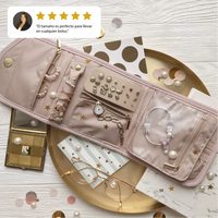 Estuche organizador de joyas de viaje