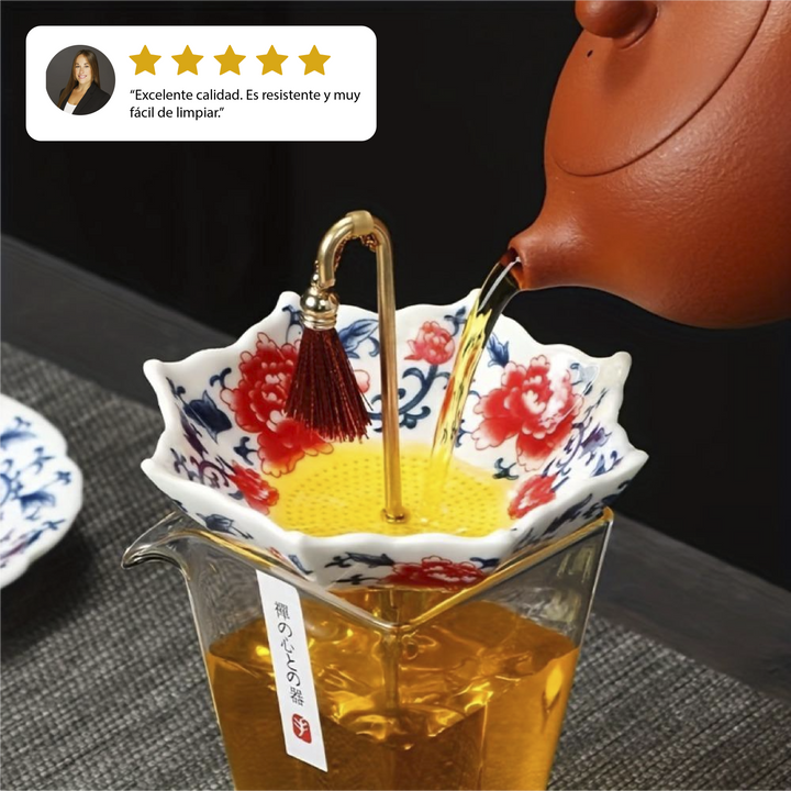 Colador de té con forma de paraguas