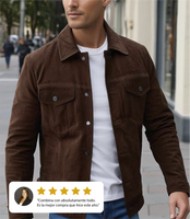 Chaqueta de cuero de gamuza