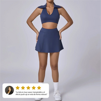 Conjunto de falda de tenis sin costuras