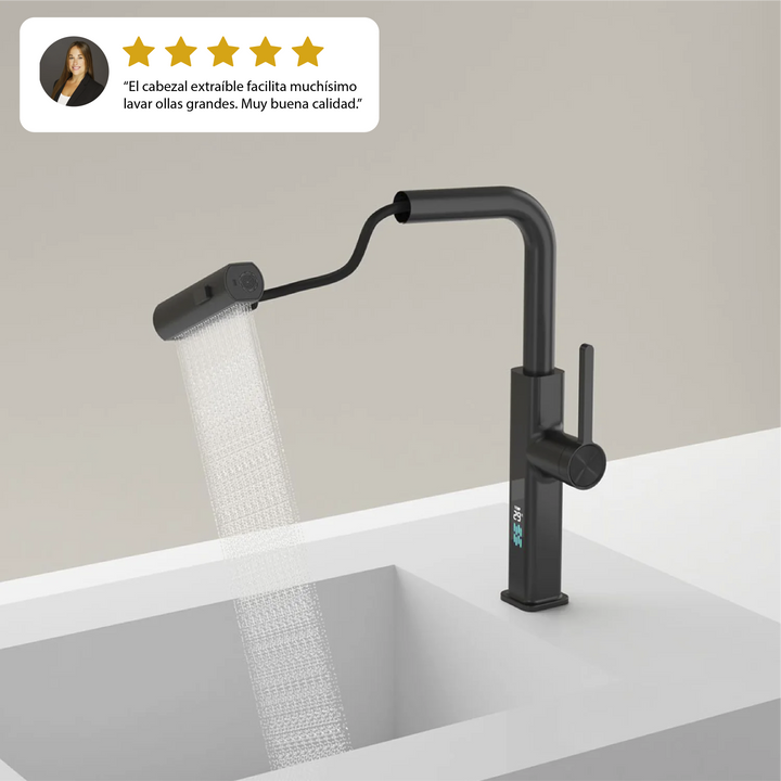Grifo de cocina con cascada extraíble