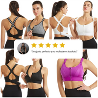 Sujetador Deportivo con Cremallera Frontal