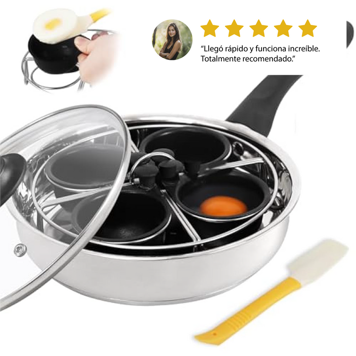 sartén pochadora de huevos