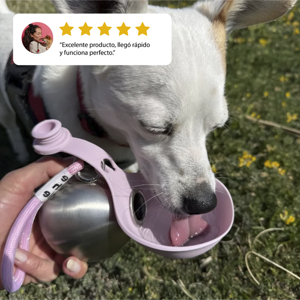 Botella de Agua para Perros 2 en 1