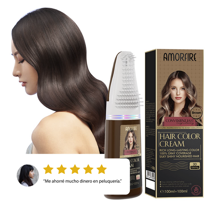 Tinte con  para el cabello castaño
