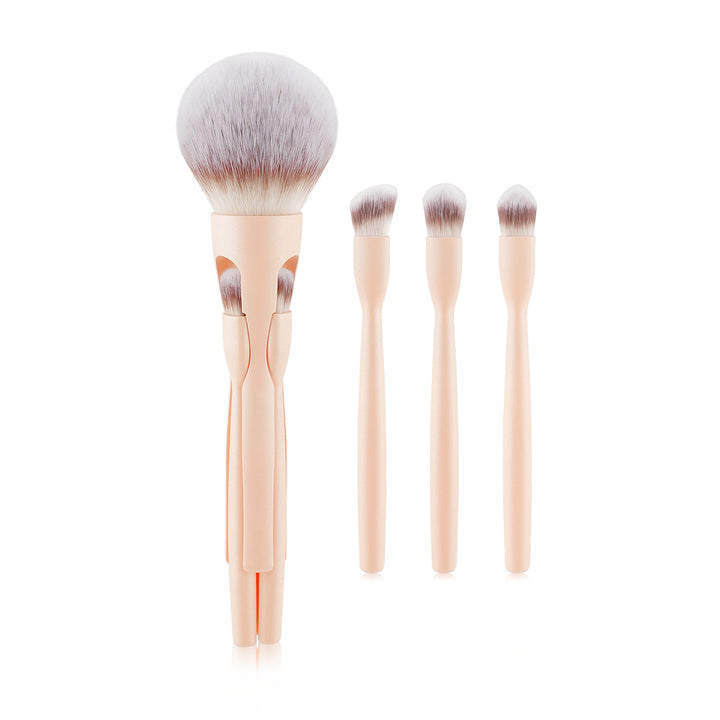 Set de brochas de maquillaje 4 en 1 con mango magnético