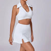 Conjunto de falda de tenis sin costuras