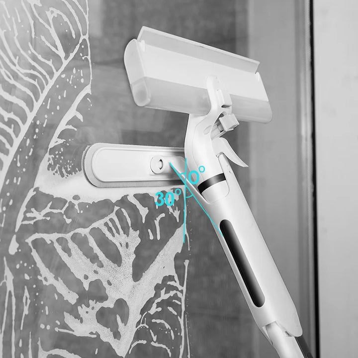 Limpiacristales telescópico 4 en 1 con recolector de agua sucia