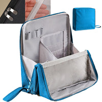 Organizador de maquillaje impermeable con compartimentos