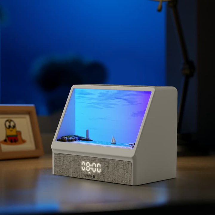 Reloj despertador con simulación de escenas