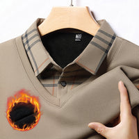 Conjunto de camisa de cuello a rayas