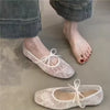 Zapatos Mary Jane de Malla de Encaje Mujer