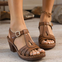 Sandalias de tacón ancho