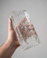Ladrillo de vidrio macizo – Textura de hielo