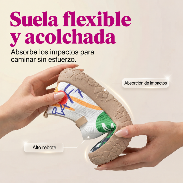 Zapatillas sin cordones con estampado artístico