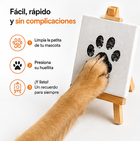 Mini lienzo huella mascotas