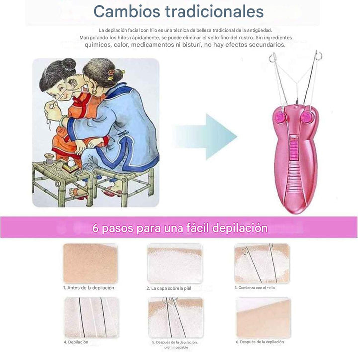 Depiladora eléctrica para mujer, para piel y rostro