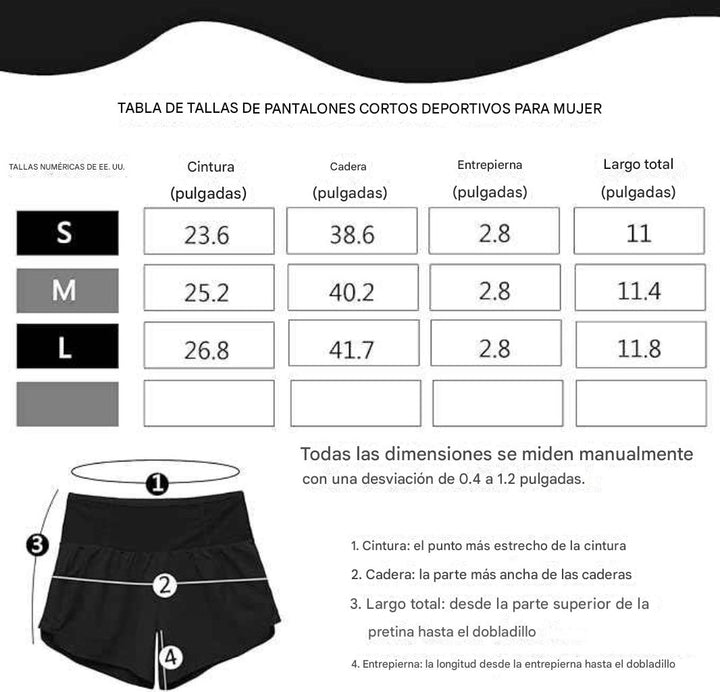 Short deportivo de mujer (doble capa)