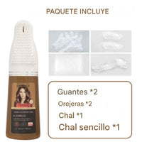Tinte con  para el cabello castaño