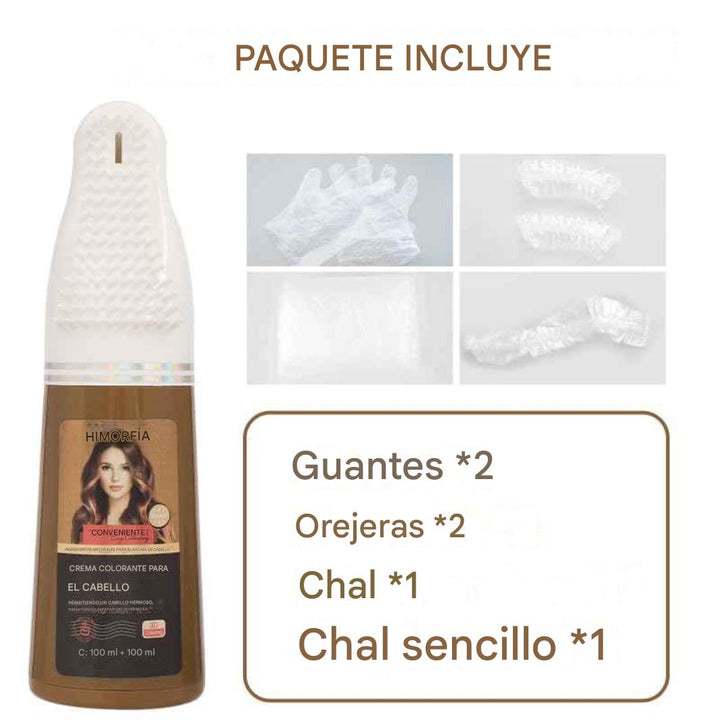 Tinte con  para el cabello castaño
