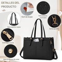 Bolsa de cuero para portátil