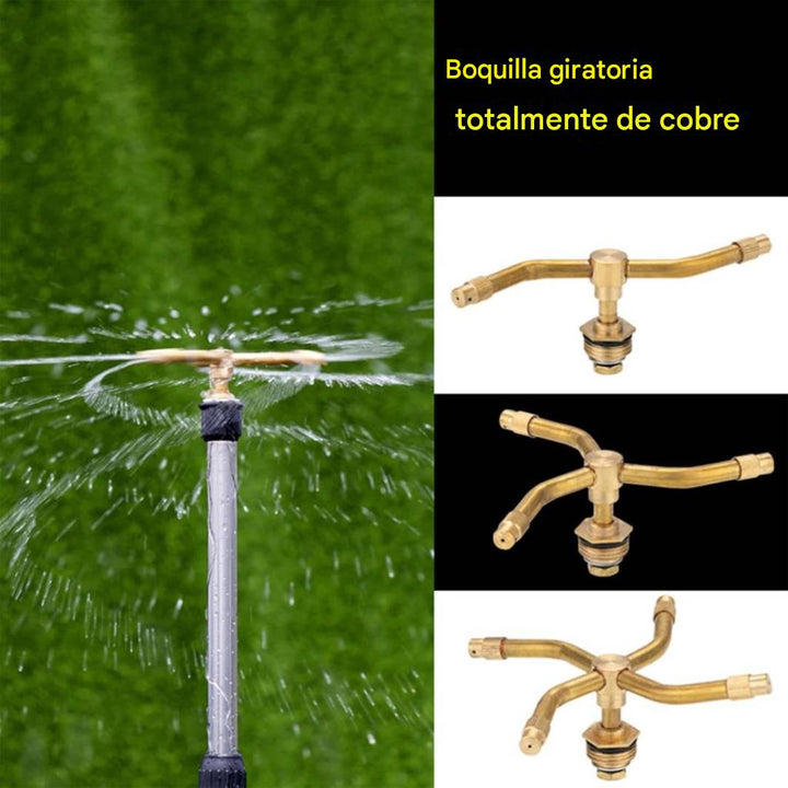 Rociador giratorio automático de 4 brazos