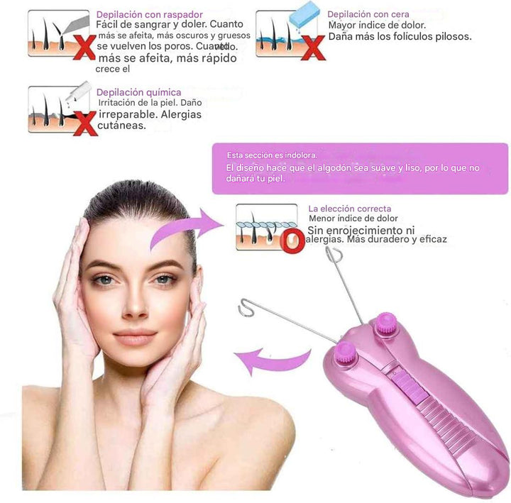 Depiladora eléctrica para mujer, para piel y rostro
