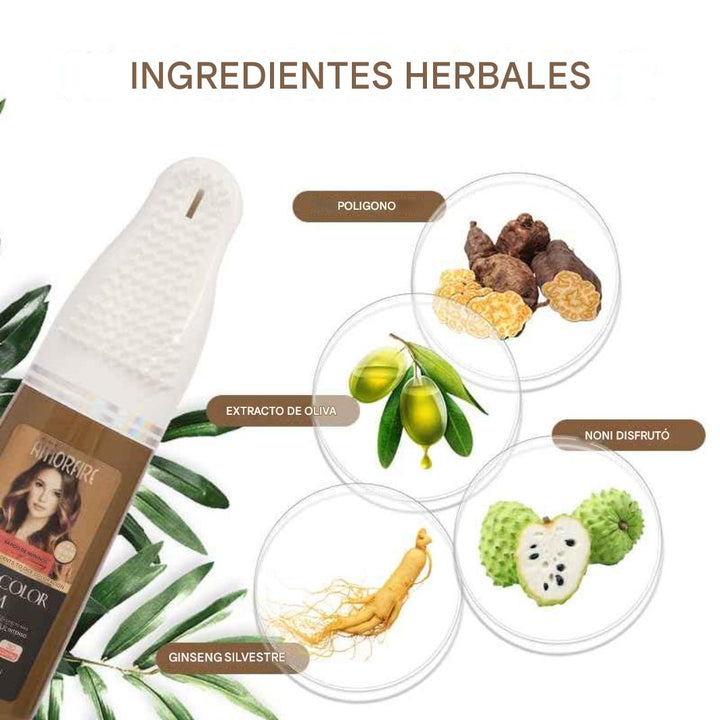 Tinte con  para el cabello castaño