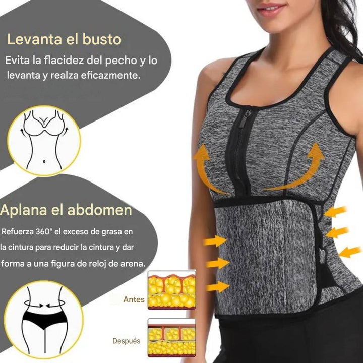 Chaleco Con Faja Reductora De Neopreno