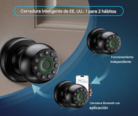 Cerradura de puerta con huellas dactilares
