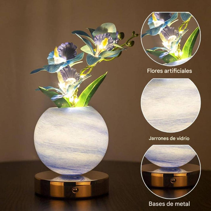 Lámpara de orquídea en flor