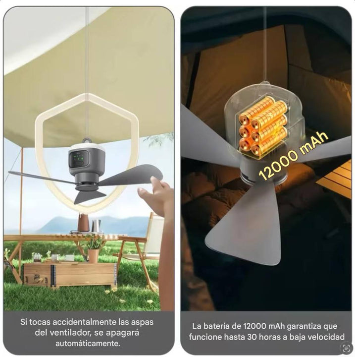 Mini ventilador de techo portátil